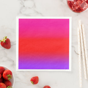 Festive Magenta Red Purple Ombre  Napkin