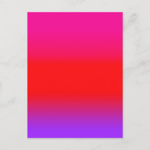 Festive Magenta Red Purple Ombre  Postcard