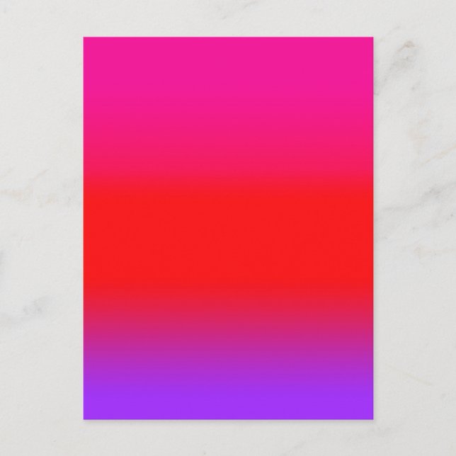 Festive Magenta Red Purple Ombre  Postcard (Front)