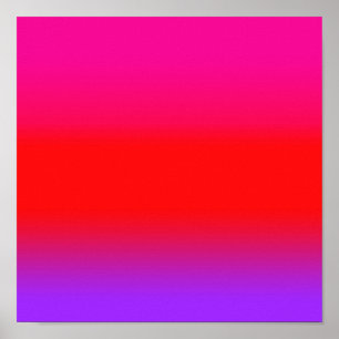 Festive Magenta Red Purple Ombre  Poster