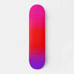 Festive Magenta Red Purple Ombre  Skateboard