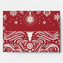 Festive Mail: Folk Art Christmas Tree Envelope Col