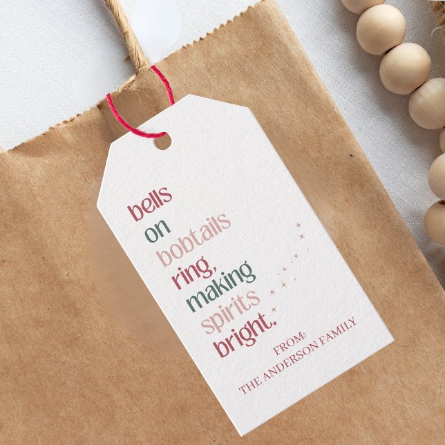 Festive Making Spirits Bright Christmas Gift Tag (Creator Uploaded)