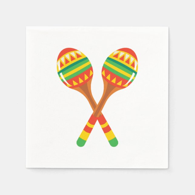 Festive Maracas Napkin (Front)