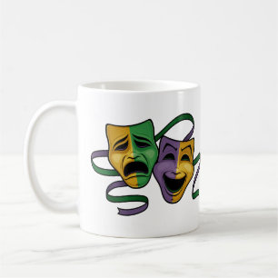 Festive Mardi Gras Happy And Sad Theatre Masks Coffee Mug