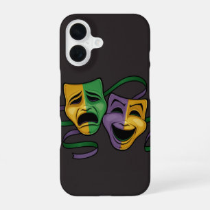 Festive Mardi Gras Happy And Sad Theatre Masks iPhone 16 Case