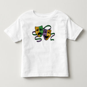 Festive Mardi Gras Happy And Sad Theatre Masks Toddler T-Shirt
