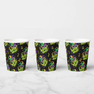 Festive Mardi Gras  Paper Cups