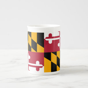 Festive Maryland State Flag Bone China Mug