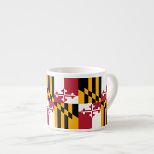 Festive Maryland State Flag Espresso Cup