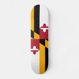 Festive Maryland State Flag Skateboard