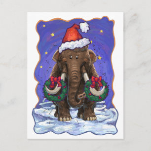 Festive Mastodon  Holiday Postcard