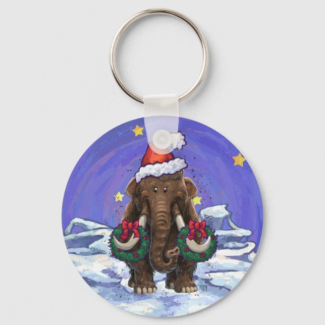 Festive Mastodon  Key Ring (Front)