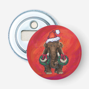 Festive Mastodon on Red Bottle Opener
