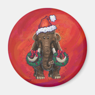 Festive Mastodon on Red Magnet