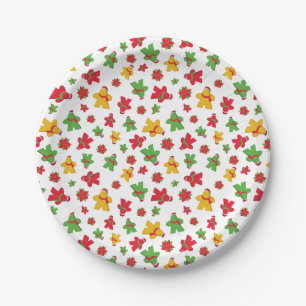 Festive Meeples Board Game Christmas Paper Plate