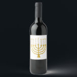 Festive Menorah Hanukkah Celestial Candles Wedding<br><div class="desc">Faux gold foil menorah candles for your Hanukkah celebration. Whimsical menorah illustration with white stars covered celestial candles on a faux gold menorah candle stand. Menorah elegant starry wedding Hanukkah illustrated design gifts and paper products.</div>