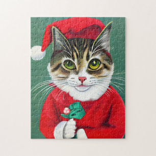 Festive Meowy Christmas Cat Themed Jigsaw Puzzle