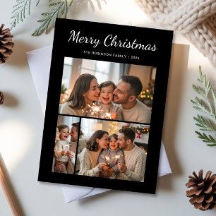 Festive Merrier Together Couple Christmas Photo Ca Holiday Card
