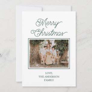 Festive Merry & Bright Christmas Holiday Card