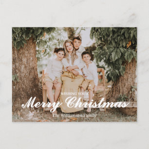 Festive Merry & Bright Christmas  Postcard