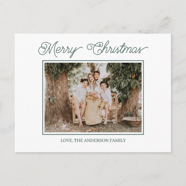 Festive Merry & Bright Christmas  Postcard (Front)