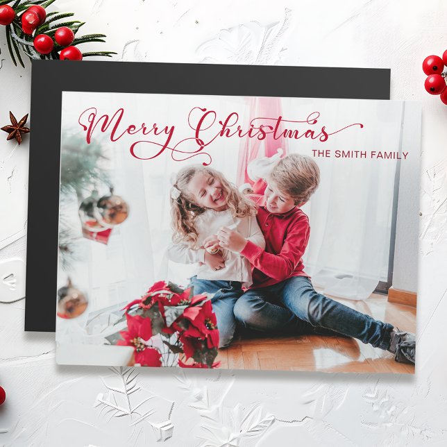 Festive Merry Christmas Calligraphy Photo (Creator Uploaded)