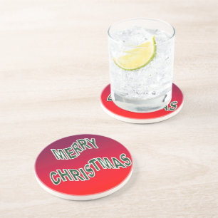 Festive Merry Christmas Coaster