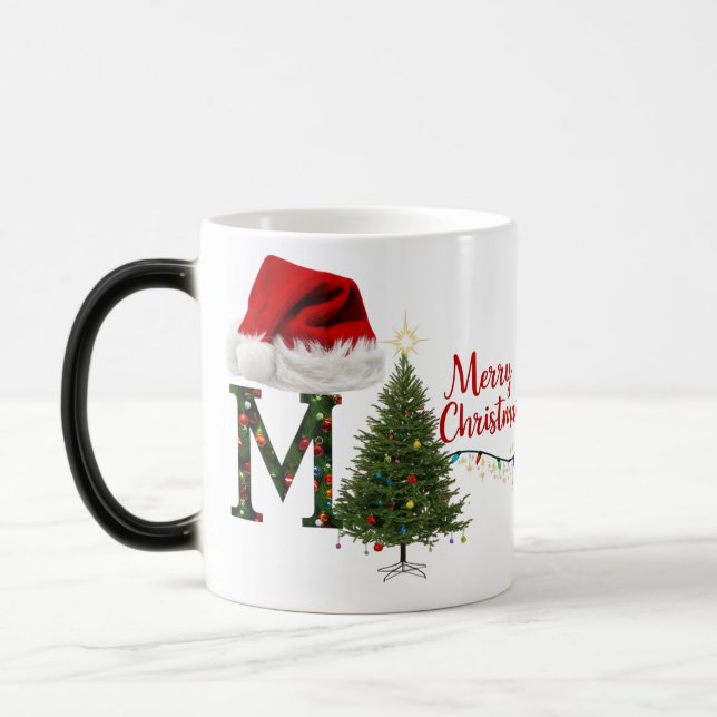Festive Merry Christmas Colour Morphing Mug  (Left)