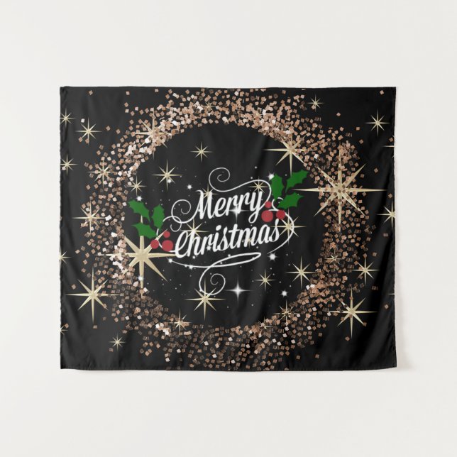 Festive Merry Christmas design, Tapestry (Front (Horizontal))