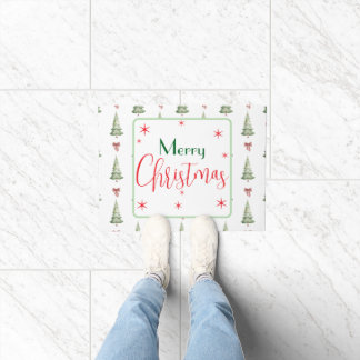 Festive Merry Christmas Door Mat