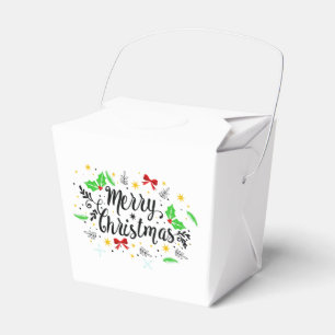 Festive Merry Christmas Favour Box