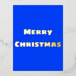 Festive Merry Christmas   Foil Holiday Postcard