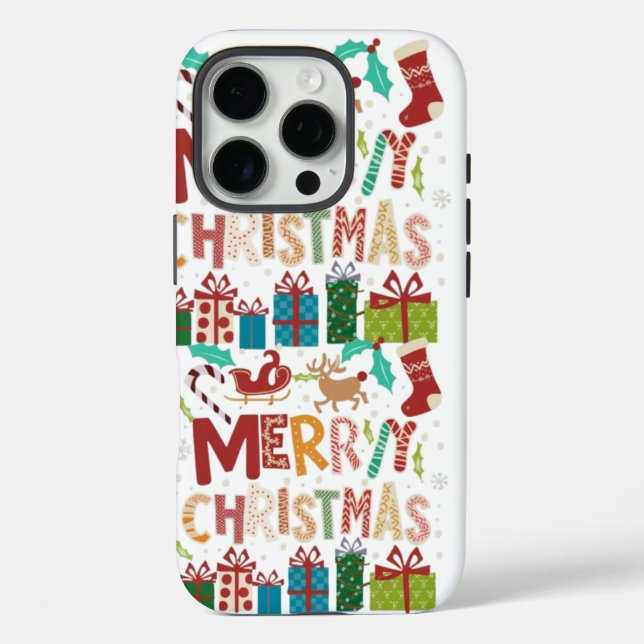 Festive Merry Christmas Holiday Celebration  Case-Mate iPhone Case (Back)