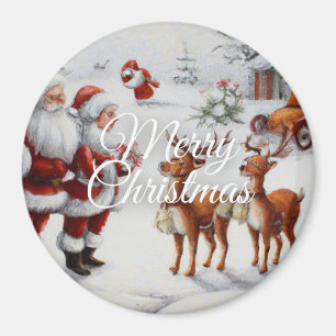 Festive "Merry Christmas" Holiday Cheer Magnet