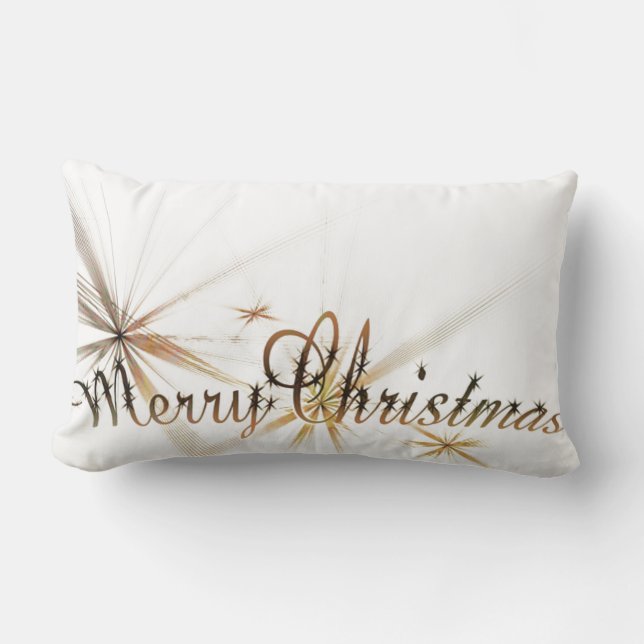 Festive Merry Christmas Lumbar Cushion (Front)