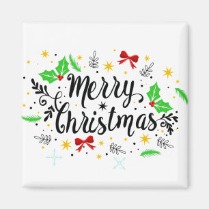 Festive Merry Christmas   Magnet