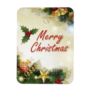 Festive Merry Christmas Magnet