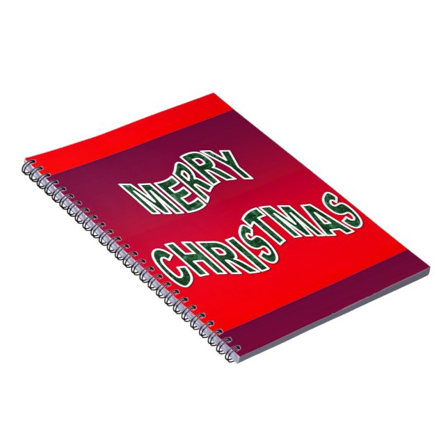 Festive Merry Christmas Notebook (Right Side)