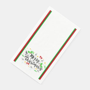 Festive Merry Christmas   Paper Guest Towels Napkin