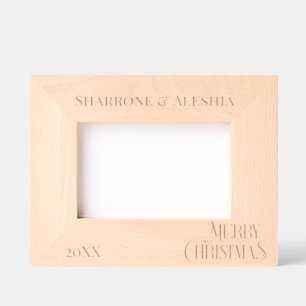 FESTIVE MERRY CHRISTMAS, PERSONALIZED  PICTURE ETCHED FRAMES