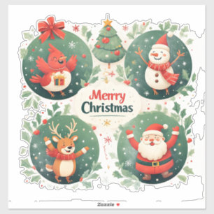 Festive Merry Christmas Postcard
