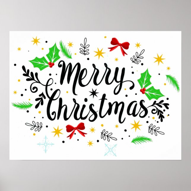 Festive Merry Christmas   Poster (Front)