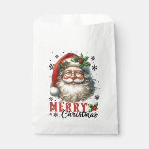 Festive Merry Christmas Santa party Favour Bags