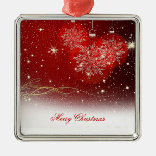 Festive “Merry Christmas” snowflakes ornaments