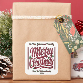 Festive Merry Christmas Sticker