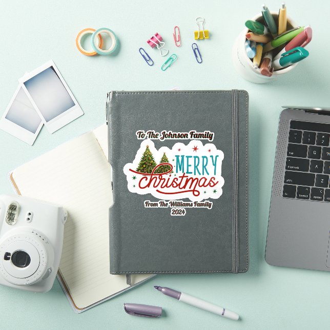 Festive Merry Christmas Sticker (iPad Cover)
