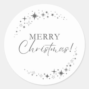  Festive Merry Christmas Sticker. Classic Round Sticker