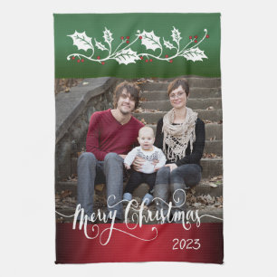 Festive Merry Christmas with DIY Photo Tea Towel