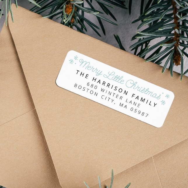 Festive Merry Little Christmas Address (Festive Merry Little Christmas Address Label)
